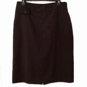 RQT Size 10 Black High Waisted Belt Loop Skirt